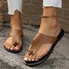 Mode 2024 Damenschuhe Übergröße Flip-Flops Damen Hausschuhe Outdoor Tägliche Hausschuhe Damen Einfarbig Runde Zehenpartie Flach mit Damen Sandalen
