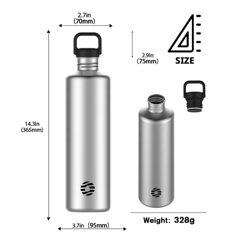 Fjbottle Stainless Steel Water Bottle 2L Outdoor Travel Cycling Sports Water Bottle Large Capacity Leakproof Bottle with Bag