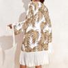2024 European & American Three-Piece Swimsuit Set: Long Sleeve Sunscreen Cover-up Bikini for Women.