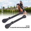Pair of Synthetic Leather Spur Straps Adjustable Length 22cm Long Western Cowboy Spur Holder for Equestrian Black