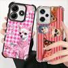 Chihuahua Puppy Teacup Dog Plating Phone Case For Xiaomi Redmi Note 14 15 Pro Plus 13 12 11 11S 11T 10 9S 9 5G Anti-Fall Airabag