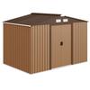 Tool Shed with Sliding Doors 2.77 X 1.95 X 1.92cm Metal Yellow