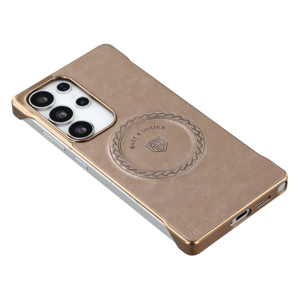 KIGC For Samsung Galaxy S25 Ultra Magnetic Case Electroplating PC+PU Phone Back Cover