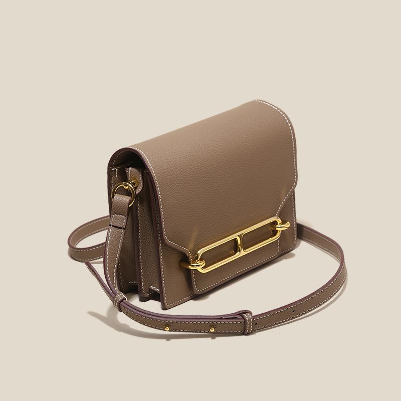 Pig Nose Leather Women's Bag High-quality Leather Small Bag Summer Versatile One-shoulder Crossbody Small Square Bag