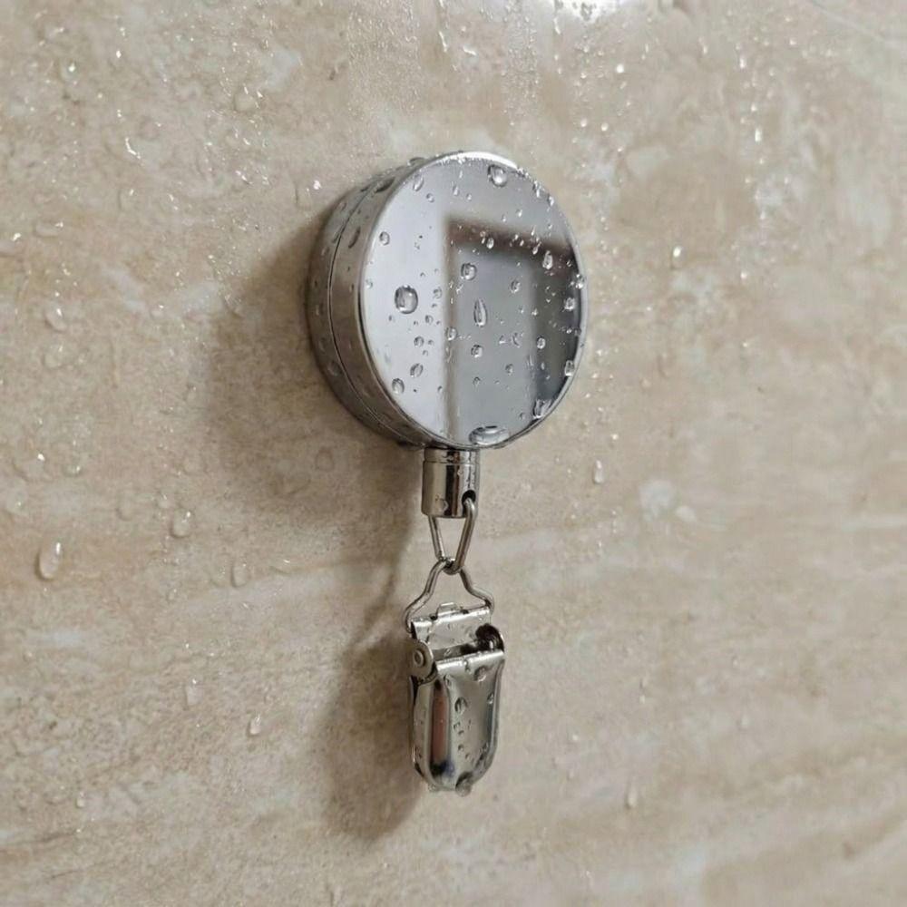1/2/4pcs Automatic Retractable Towel Rack Self-Adhesive Wall-Mounted Hand Towel Holder Convenient Multifunctional Towel clip