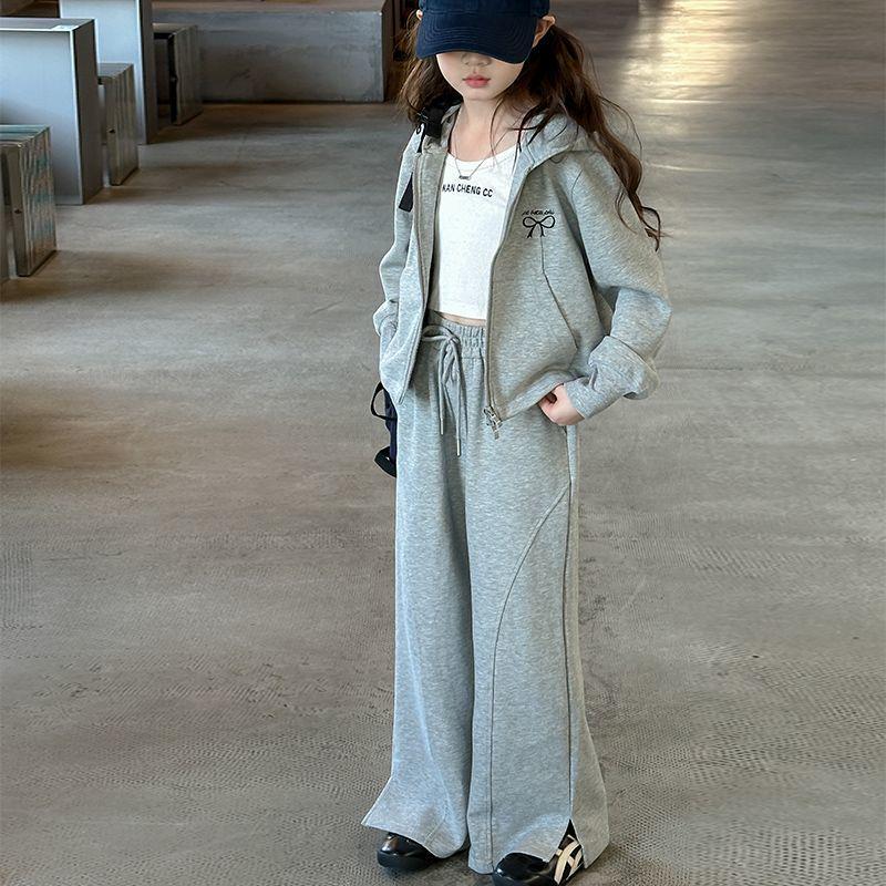 Dívčí podzimní módní set: 2025 Nový styl ležérní dvoudílný sportovní oděv