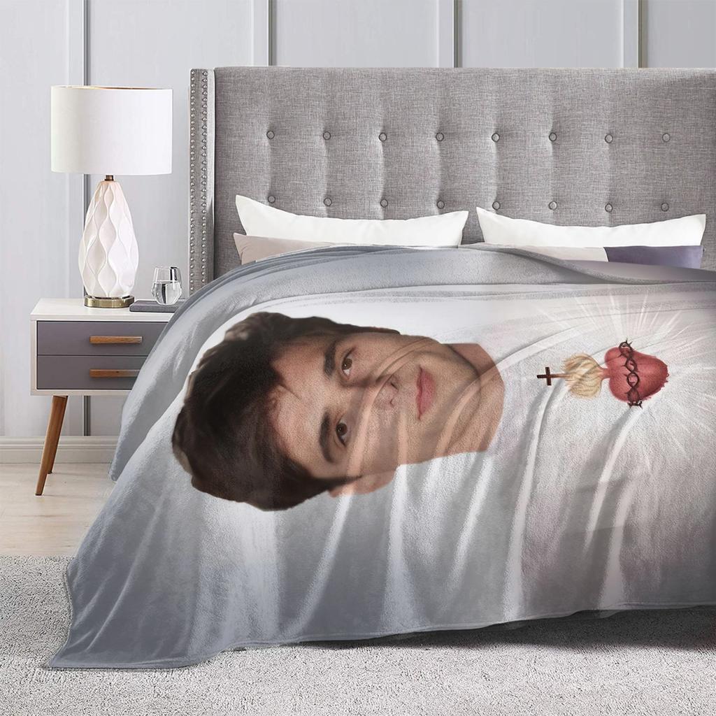 Jacob Elordi Actor Photo Collage Blanket Quality Soft Bedding Throws Winter Plane Travel Bedroom Novelty Bedspread