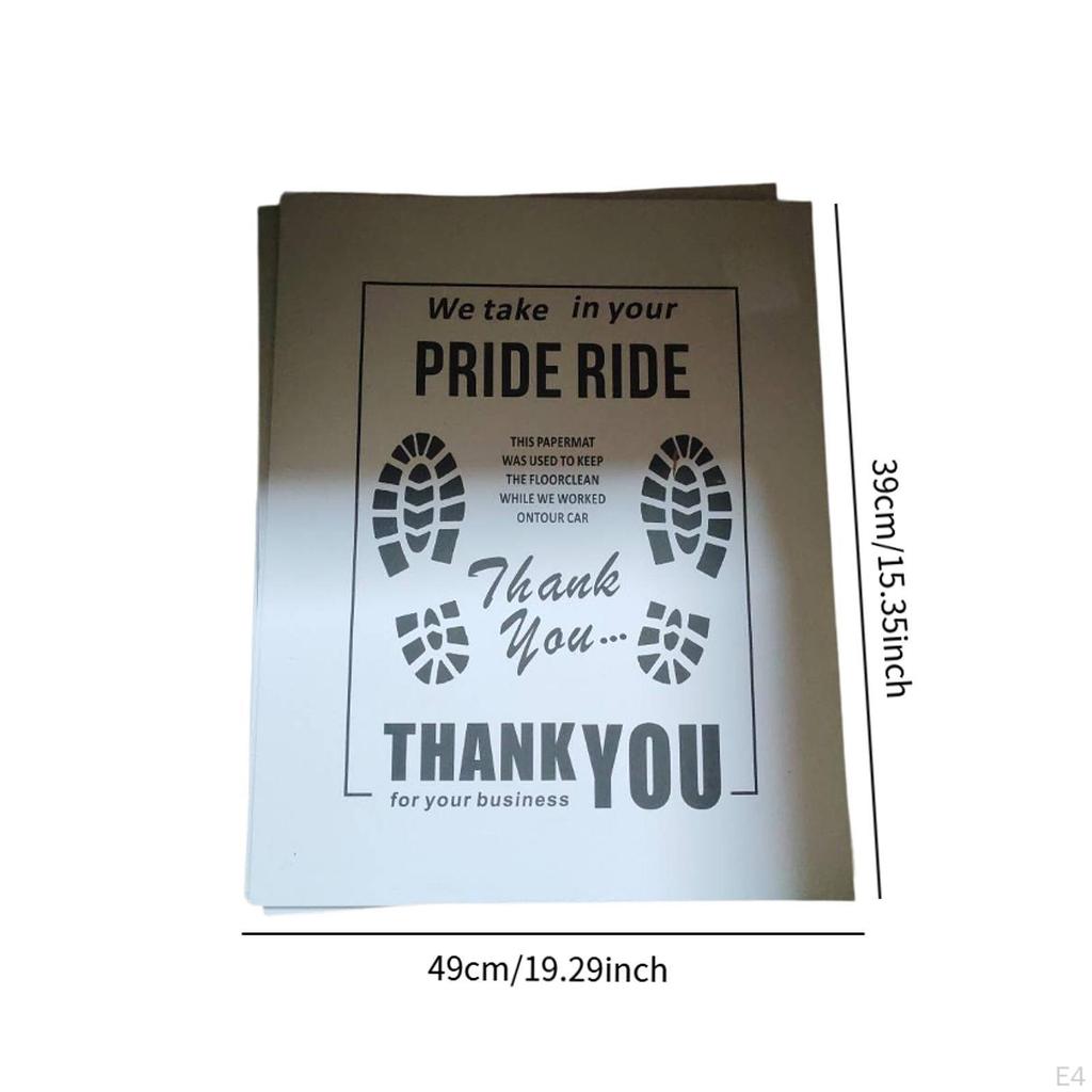 50x Car Paper Floor Mat Disposable for Trucks Taxis SUVs