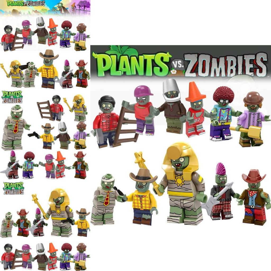 Children's Building Toy Plant Vs. Zombie Boy Mini Granule Toy