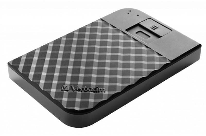 Dysk zewnętrzny Verbatim 2TB 2.5" FingerPrint Secure USB-C 3.0 Gen1 czytnik linii papilarnych