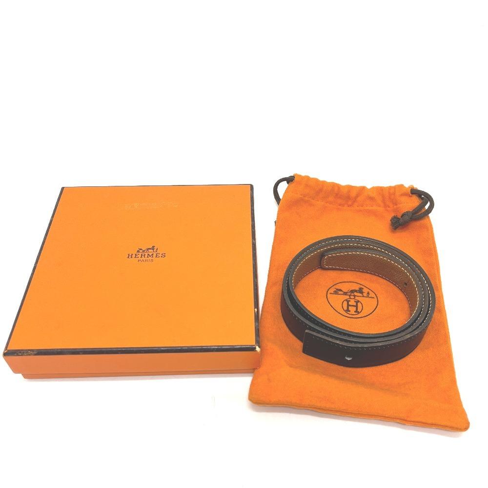 HERMES Belt only Reversible belt for bottoms belt Boxcalf / Epsom Black/Brown