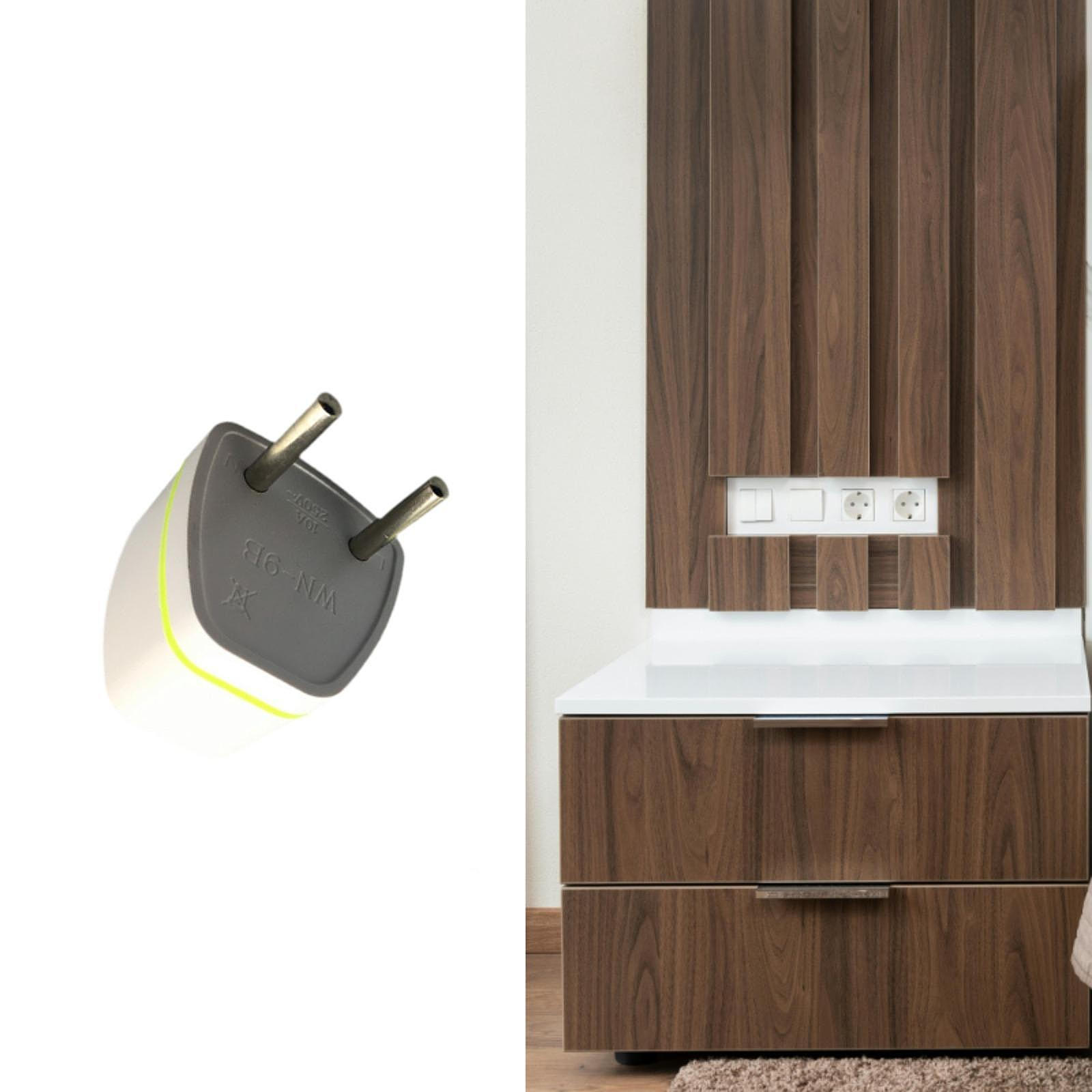 

Євро-перехідник для розетки AU/UK/US/CN Компактний для дому Побутовий Готельний Білий білий