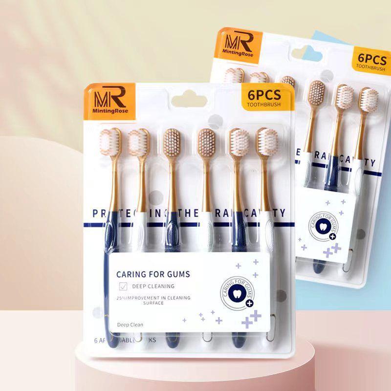 

Soft Bristle Wide Head Toothbrush Set for Couples & Families - Gentle Gap Cleaning