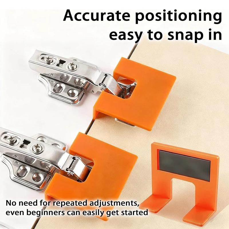 Magnetic Cabinet Hinge Quick Installation Assistant Tools Adjustment Door Hinge Positioning Repair Fixed Plates Hardware Tools