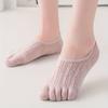5 Pairs Women's Invisible Toe Socks, Breathable Mesh, Sweat-Absorbent Short Socks for Spring & Summer