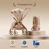 Wanyya T9 Four-Wheel Baby Stroller - Adjustable Recline, High Landscape, Newborn-Friendly Shock Absorption