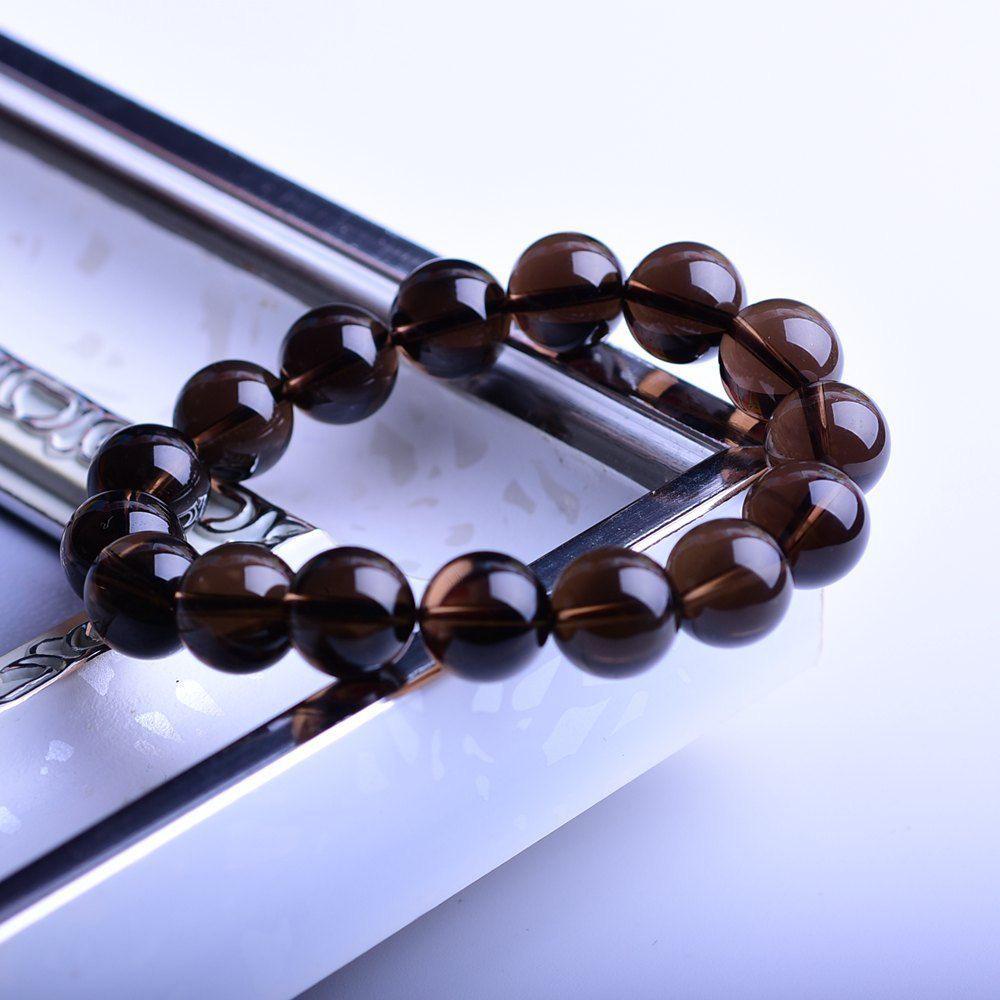 Natural Smoky Quartz Couple Bracelet - Gift for Men, Women, and Parents