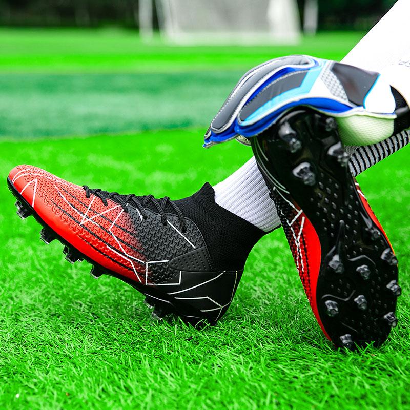35-47 Men's Large-scale Football Shoes Long Nail Anti-slip and Wear-resistant TPR Artificial Corthiro Outdoor Youth Football Shoes