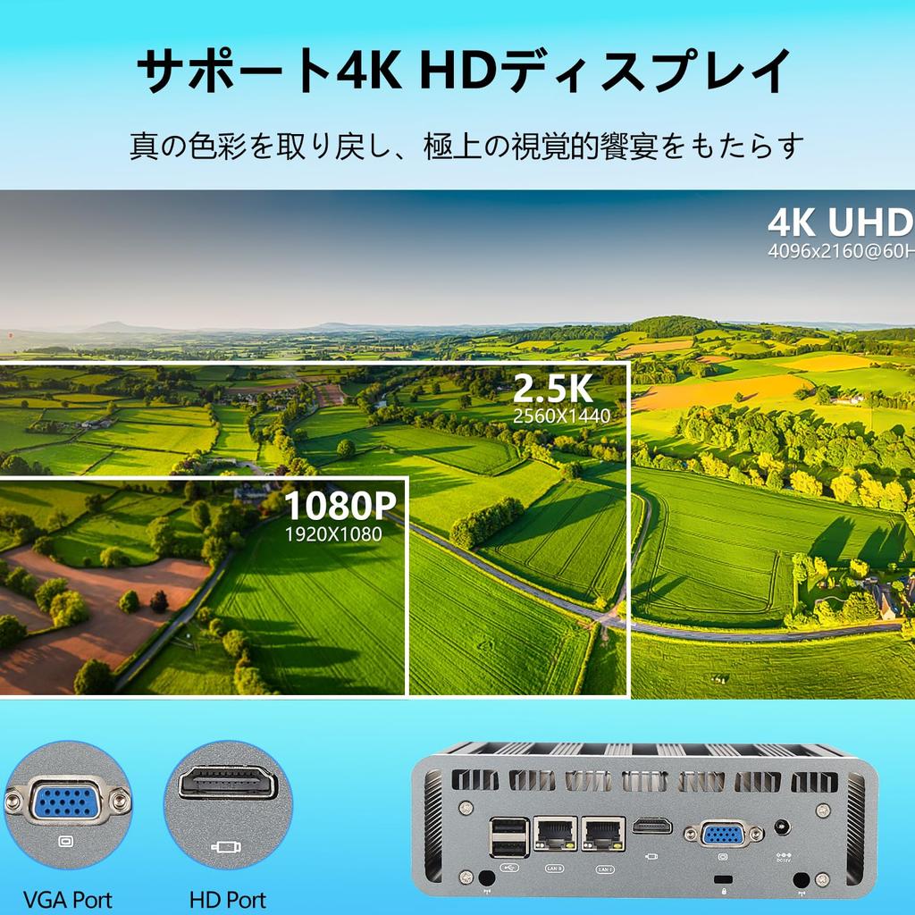 Sharevdi Mini PC Intel Celeron J6412 8GB DDR4 128GB SSD Industrial Micro PC Dual Display Support SIM Slot Desktop Computer for 1 M.2 SATA,