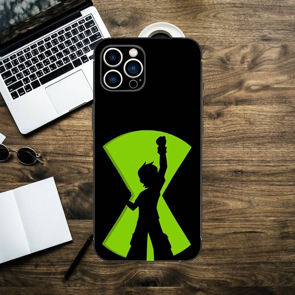 B-BenS Cartoon 10 Phone Case For iPhone 16,15,14,13,12,11,XS,XR,X,8,7,Pro,Max,Plus,mini Silicone Black Cover