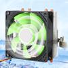 CPU Cooler Radiator Down Shot 4 Brass Heatpipe General Computer Fan (3pin without light)(Green )