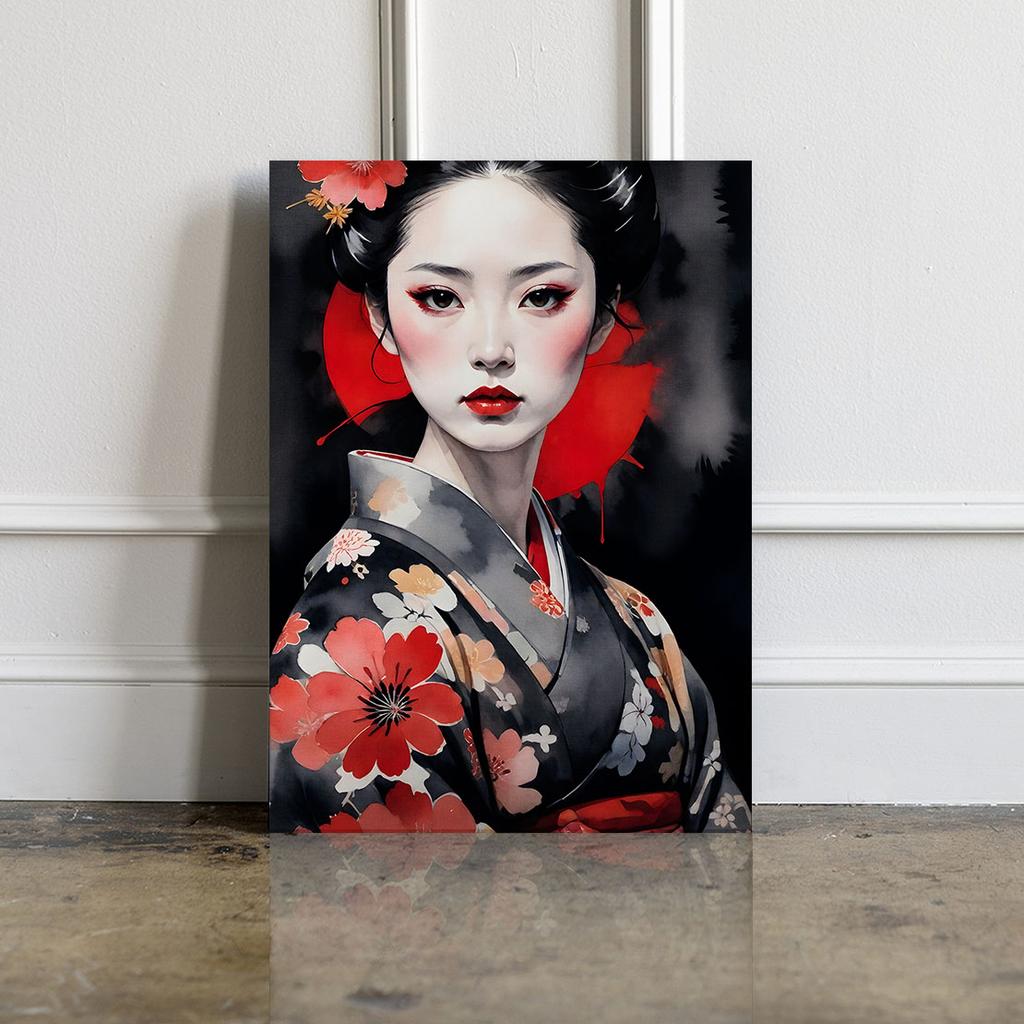 Canvas Painting Japanese Portrait
