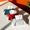 Fabric Tissue Box Solid Color Napkin Holder Tissue Dispenser Paper Towel Stoarge Bag Household/Hotels Tissue Box With Tassels