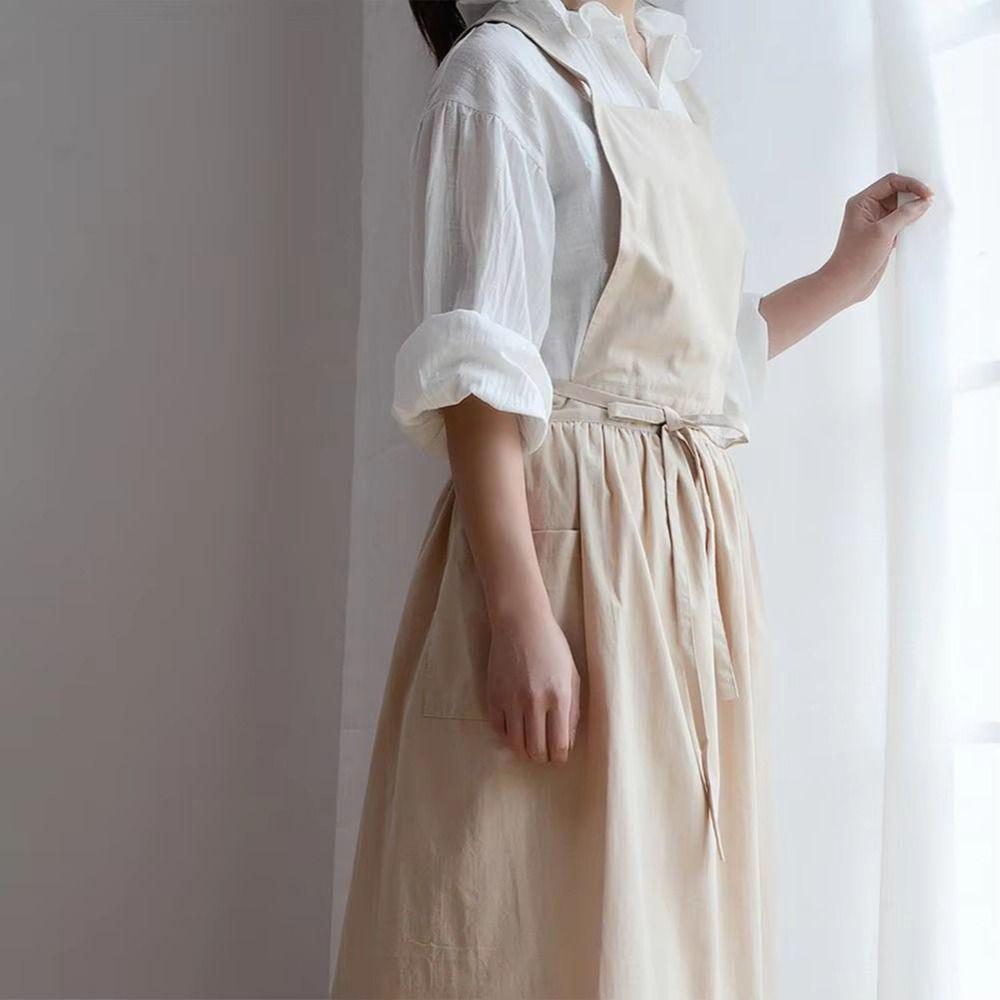 Adult/Children Kitchen Cooking Apron Solid Color Children's Apron Florist Apron  Cooking Baking