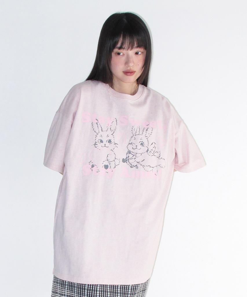 AMES-WORLDWIDE Sweet Rabbit Tee Pink