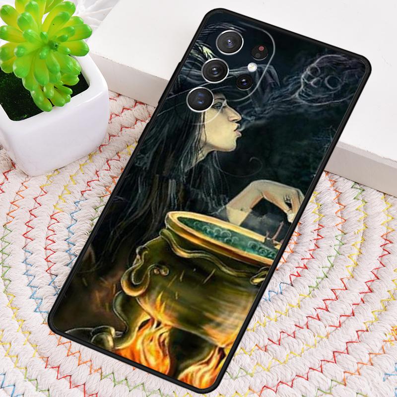 Halloween Moon Witch Horror soft Silicone Phone Case For Samsung Galaxy note 10 pro S26 S25 S24 S23 S22 S21 Plus Ultra Cover