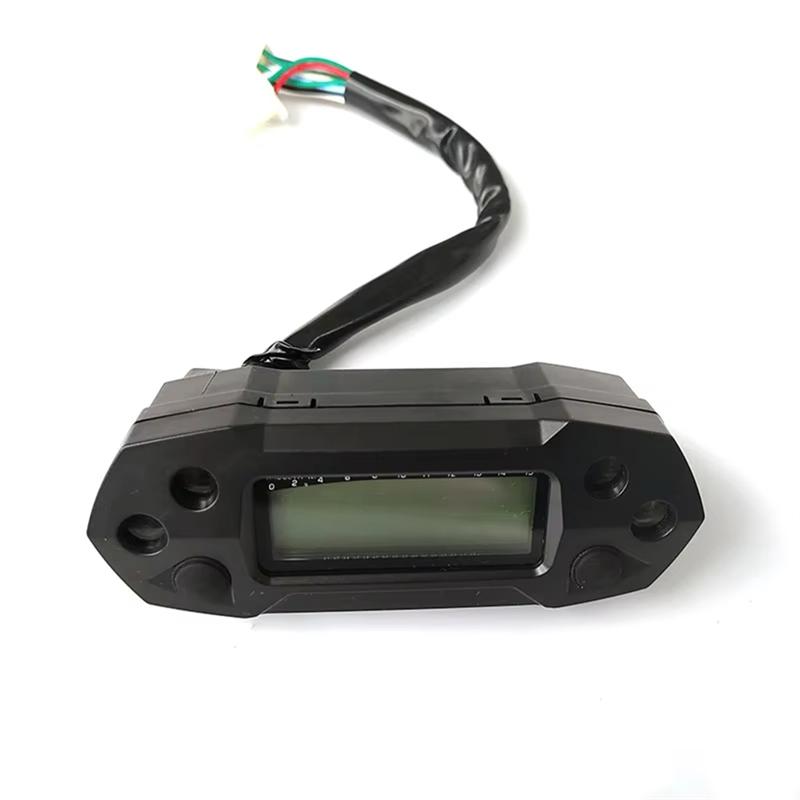 ABLZ-Universal Motorcycle LCD Digital Speedometer Electric Modified Mini Adjustable Oil Meter Odometer Speed Meter