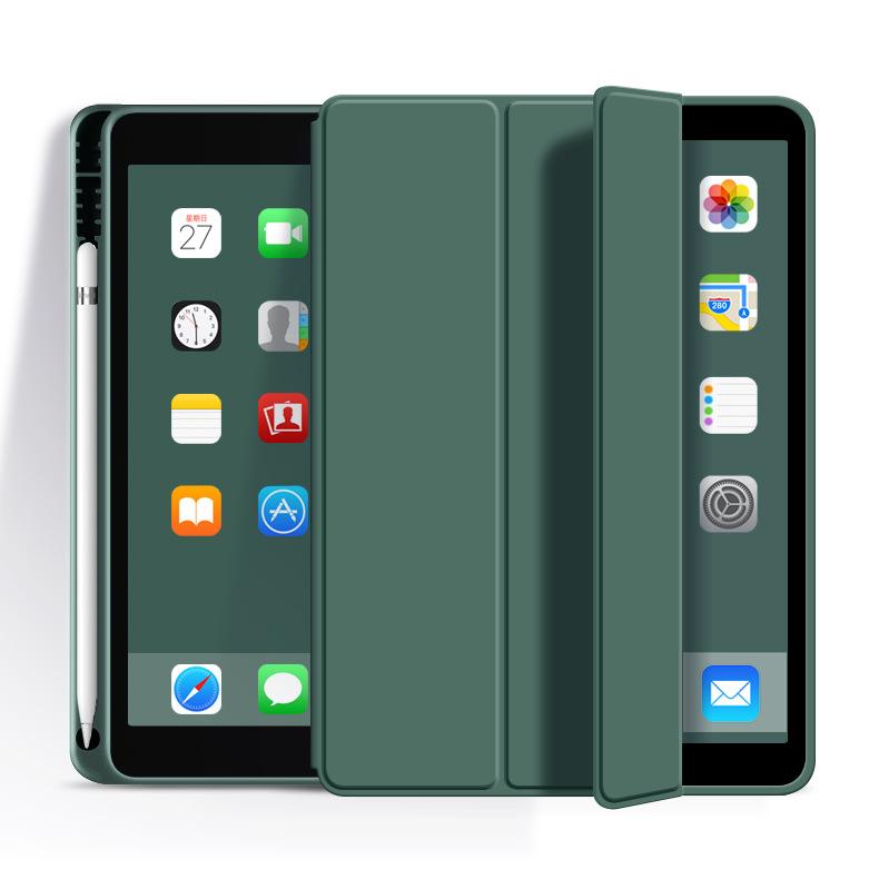 Compatible with Apple IPad 11 10.2-inch Protective Case with Pen Slot, 2021 Pro Silicone Air 4 Soft Case Mini 7 Leather Case