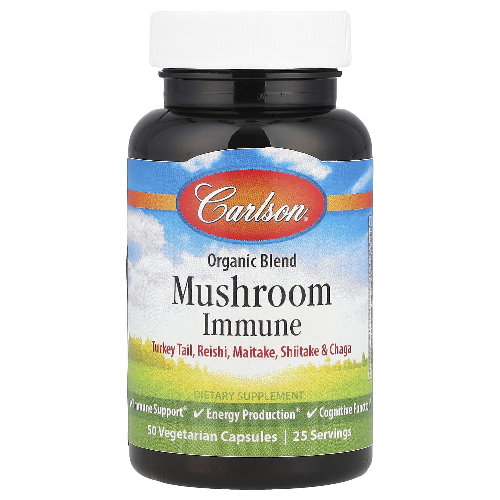 

Carlson Organic Blend Mushroom Immune, 50 Veggie Capsules