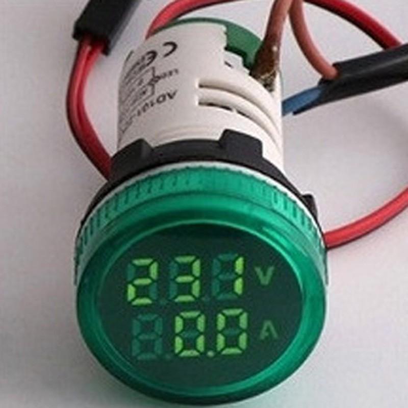 Versatile Round LED Ammeter Voltmeter AC 50 500V 0 100A Multi Industry Use