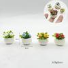1Pcs  3cm Doll House Living Room Scene Decoration Mini Rose Plant Potted Plants Model Miniature Landscape Handicrafts