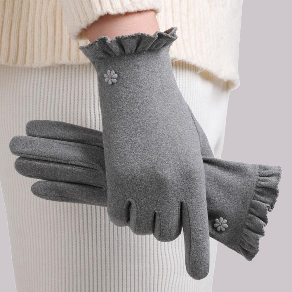 

Новые зимние перчатки из дралона, теплые, с полным сенсорным экраном, морозостойкие, ветрозащитные, рукавицы для вождения, осень и зима серый
