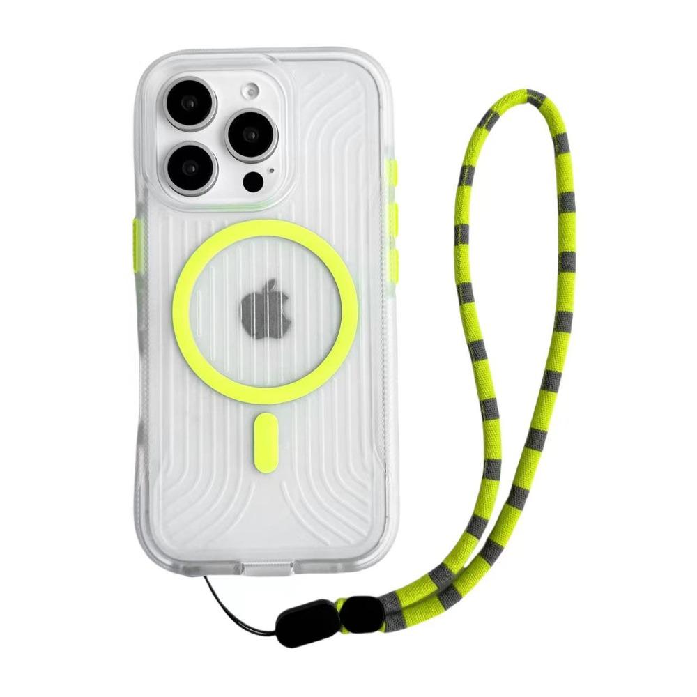 

Military Grade Anti-Drop Noctilucent Phone Case For IPhone 16 15 14 Plus 13 12 Pro Max Anti-Slip with Wrist Strap Magnetic Cover iPhone 12