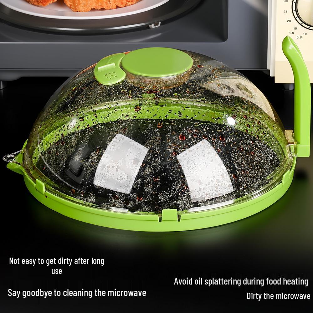 High-Temperature Resistant Microwave Heating Lid with Water Injection and Oil Splatter Protection