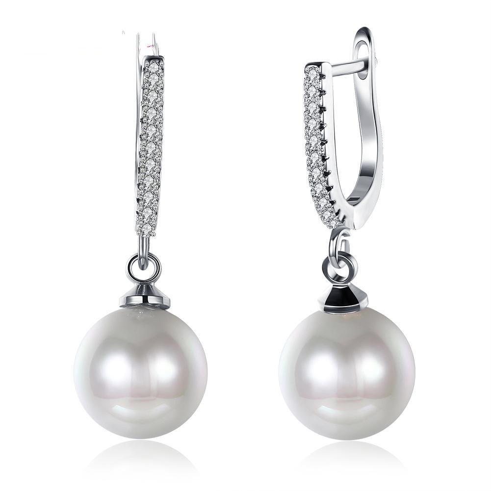 

Серьги Пресноводный жемчуг Драгоценный камень Серьги-капли Изысканные украшения для женского свадебного подарка серебряный
