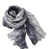 Sciarpa Scialle Unisex Colore Sfumato Versatile Stropicciata Sciarpa Lunga Autunno Inverno Antivento Resistente al Freddo Scialle Avvolgente
