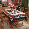 Festive Christmas Tablecloth Waterproof Oil Resistant Digital Print Dining Table Cover