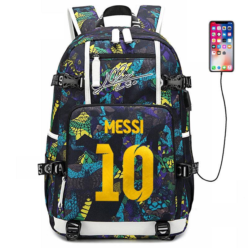 Large Capacity Football Backpack Mbappe School Bag Neymar Signature Backpack