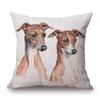 Hand Painting Dog Posters Cushion Cover Greyhound Bull Terrier Labrador Animals Portrait Pillowcase Decorative Pillows For Sofa
