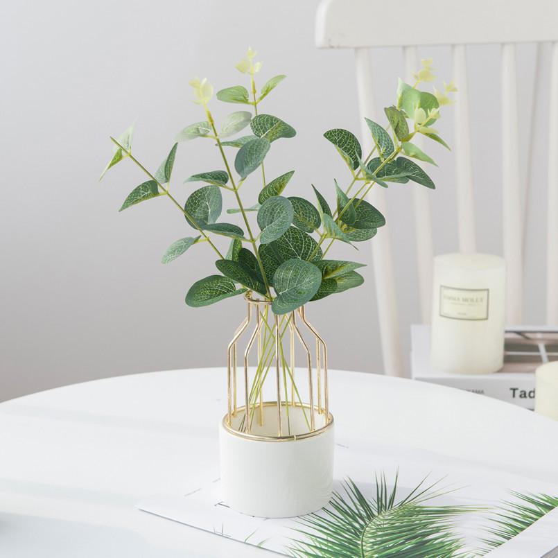 20/40pcs Artificial Plants Simulation Eucalyptus Leaves Outdoor Garden UV protection Festival Home Vases Wedding DIY Decorative