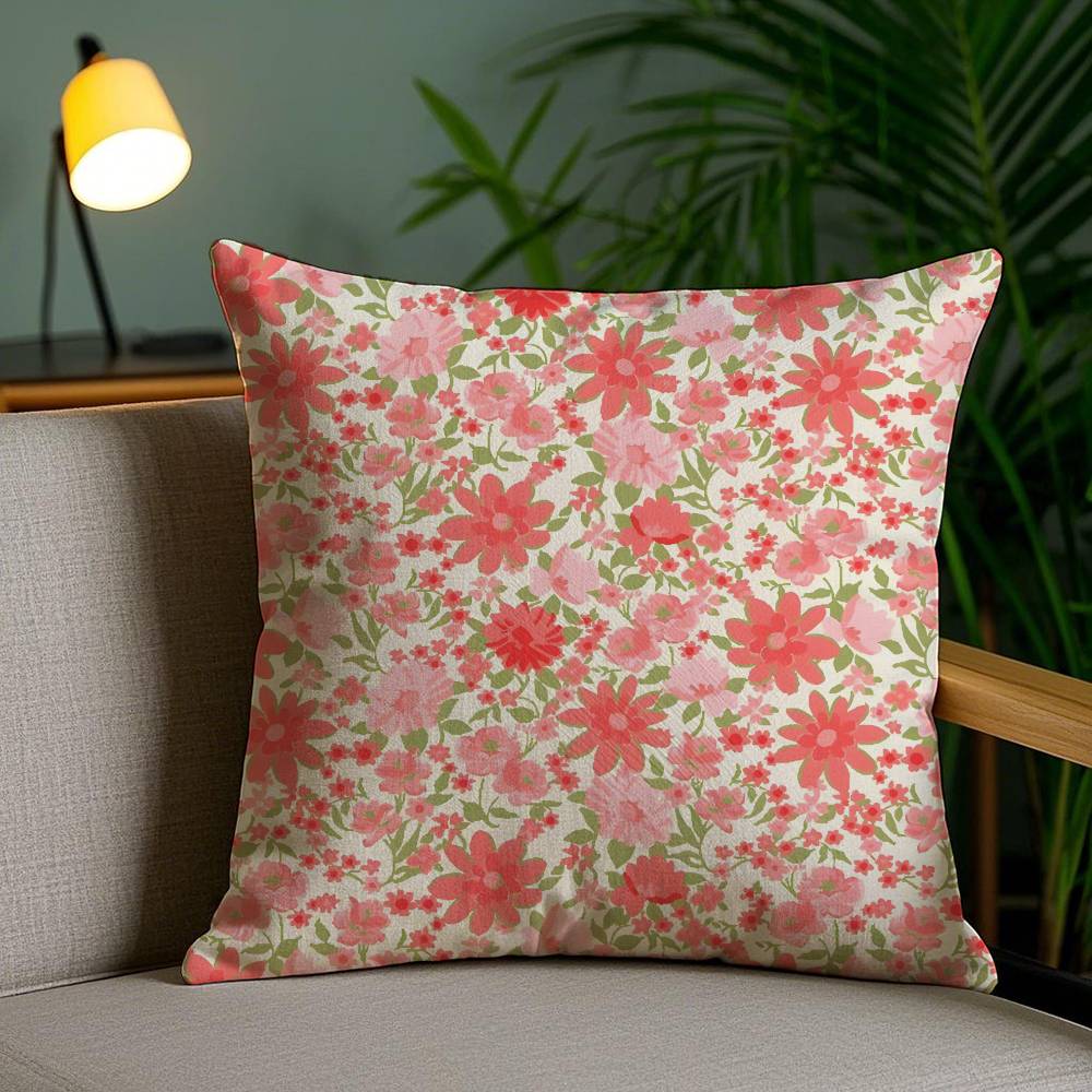 

Наволочка с цветочным принтом по всей поверхности, наволочка против пылевых клещей, невидимая молния, шелковистый короткий плюш, чехол для диванной подушки 12x12Inch