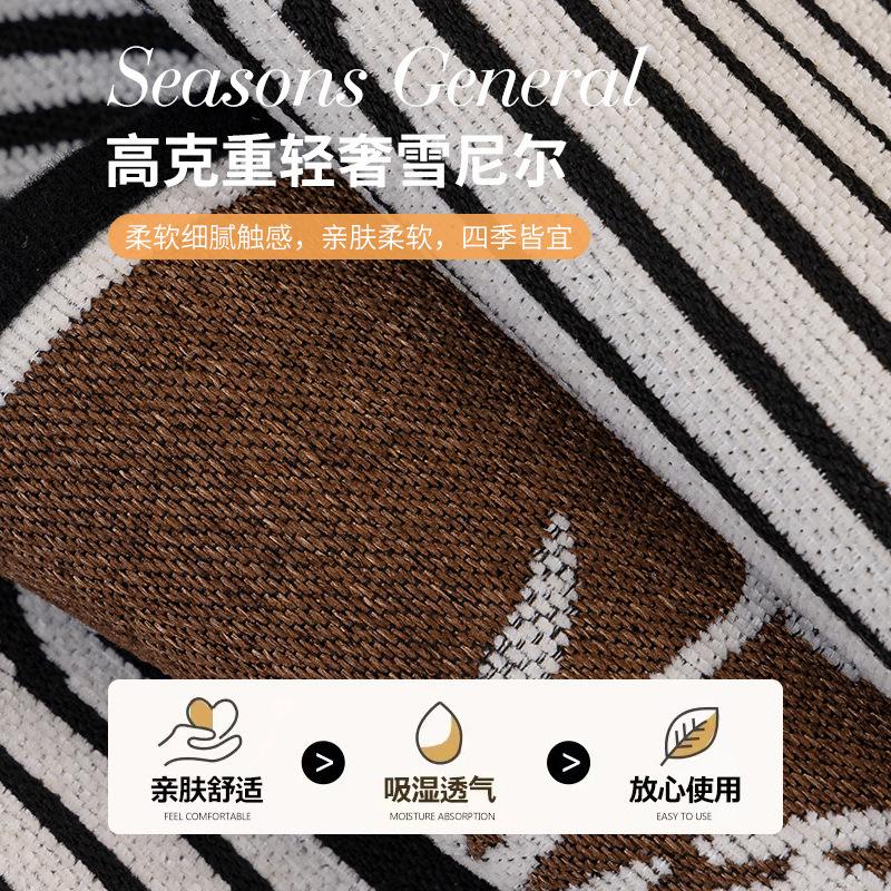 Special-Shaped Chenille Sofa Cushion, Universal In All Seasons, Modern Light Luxury Straight-Row Sofa, One-Piece Non-Slip Seat Cushion