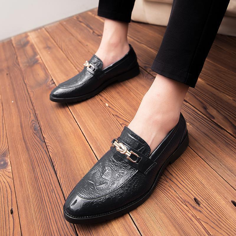 Men's shoes large size spring new trend dress casual shoes British style retro leather shoes foreign trade small leather shoes men