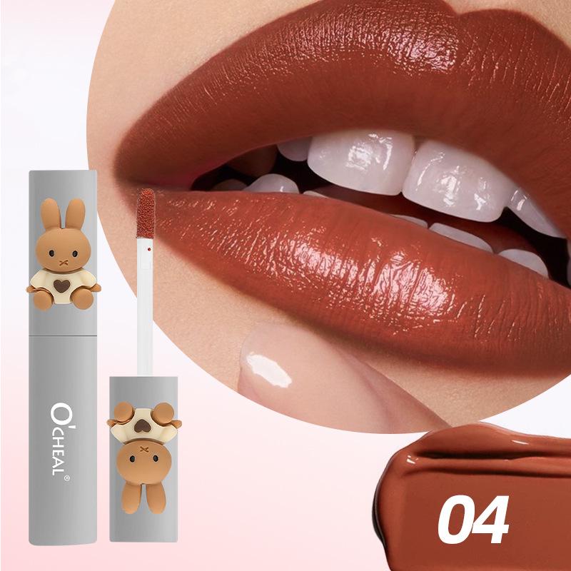 OCHEAL Velvet Matte Lip Glaze - Soft Mist Non-Staining Lipstick Gloss 3g