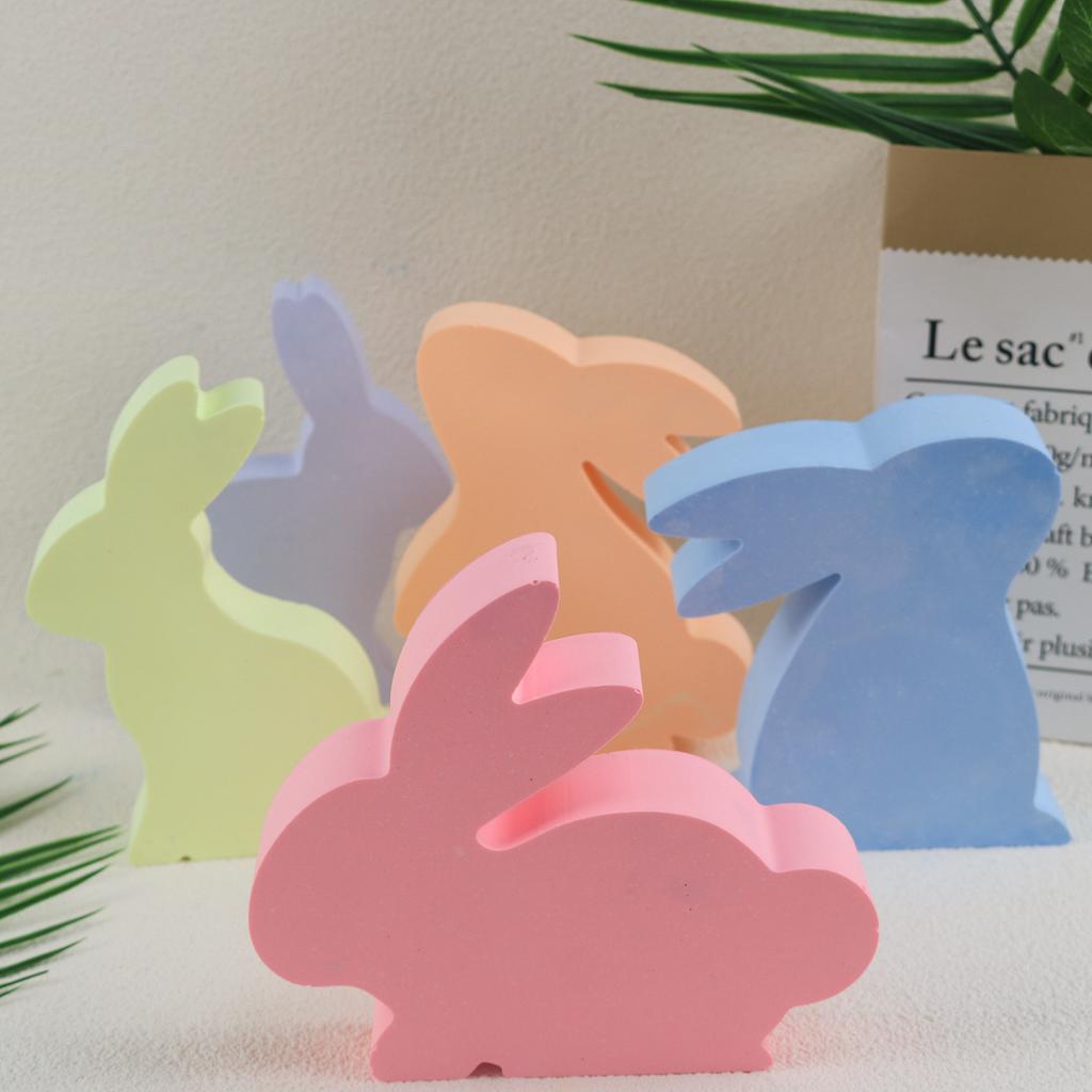 DIY Drip Mold Easter Three-dimensional Cute Rabbit Silicone Mold Soap Mold Rabbit Aromatherapy Candle Mold