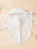 Women's Pointed Neck Lace Fake Collar, Fashionable and Versatile, Semi Transparent and Breathable, Detachable Fake Collar